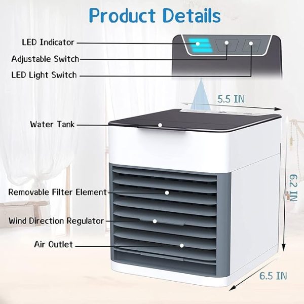 Portable Personal Air Conditioner, Mini Usb 3 In 1 Air Cooler